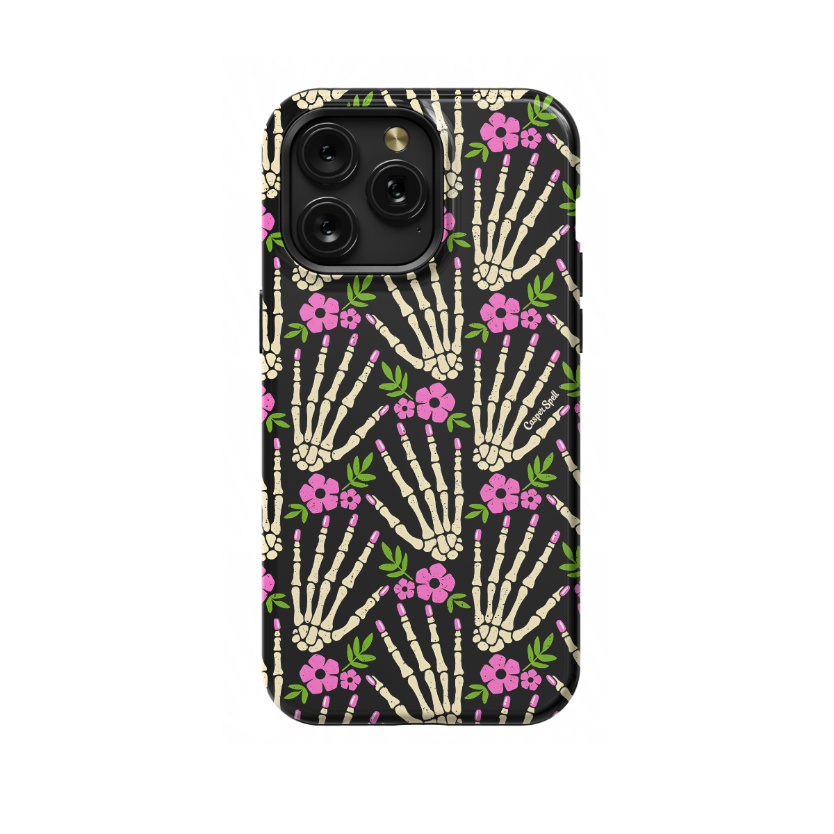 Skeleton Hand Glamour Girl Flower Phone Case iPhone Samsung Pixel & More 155 - Image 1