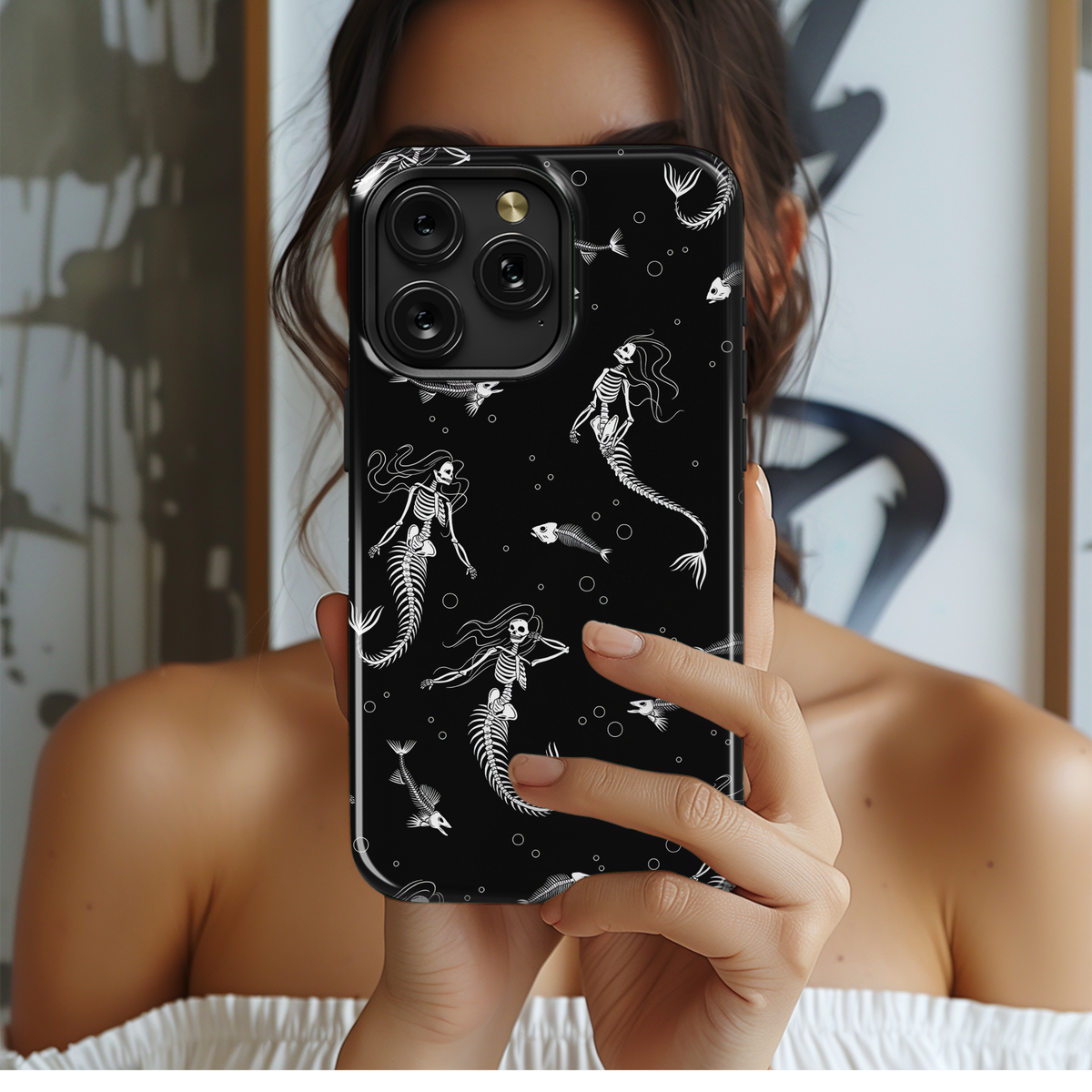 Skeleton Mermaid Sea Life
 Phone Case iPhone Samsung Cover Pixel 4170 - Image 2