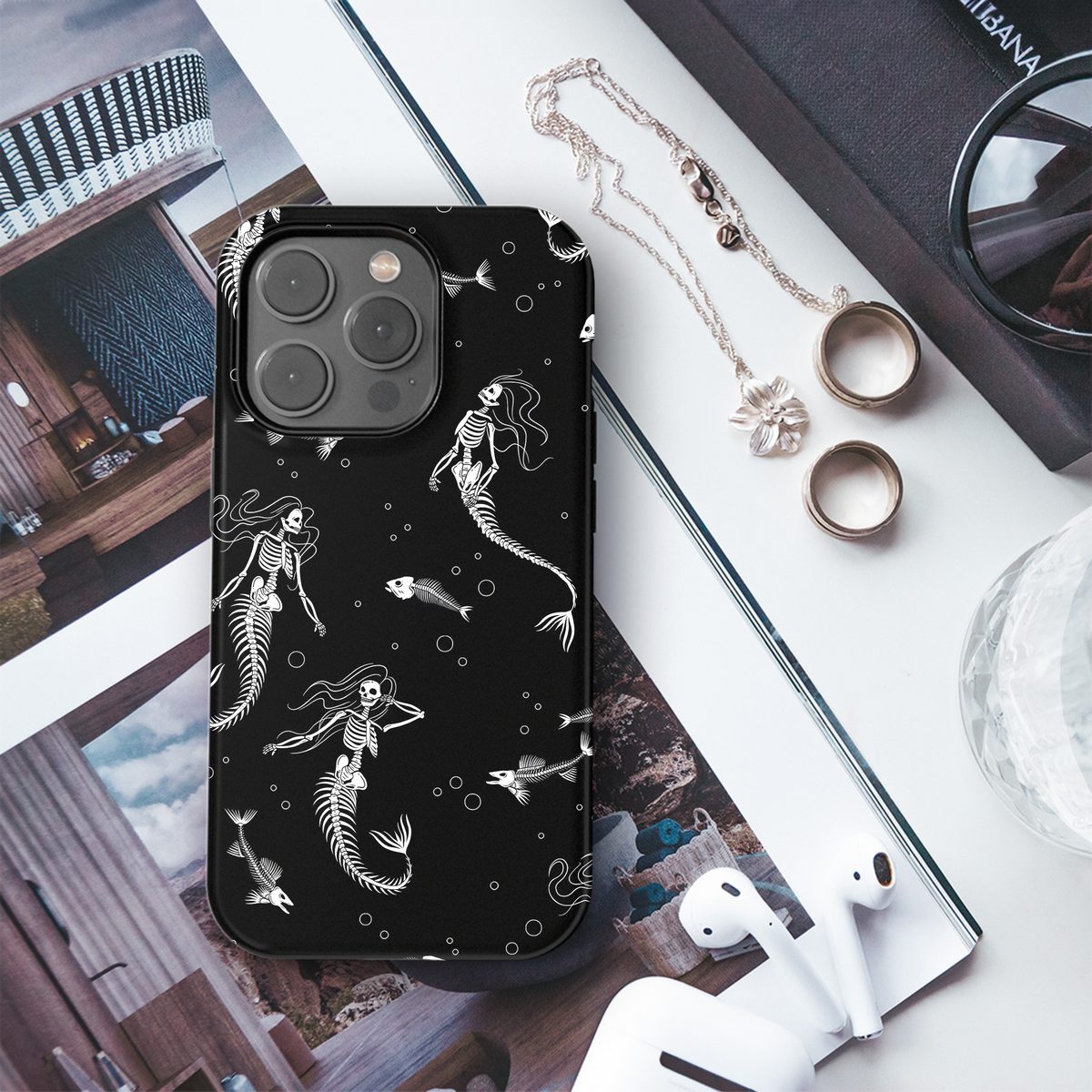 Skeleton Mermaid Sea Life
 Phone Case iPhone Samsung Cover Pixel 4170 - Image 3