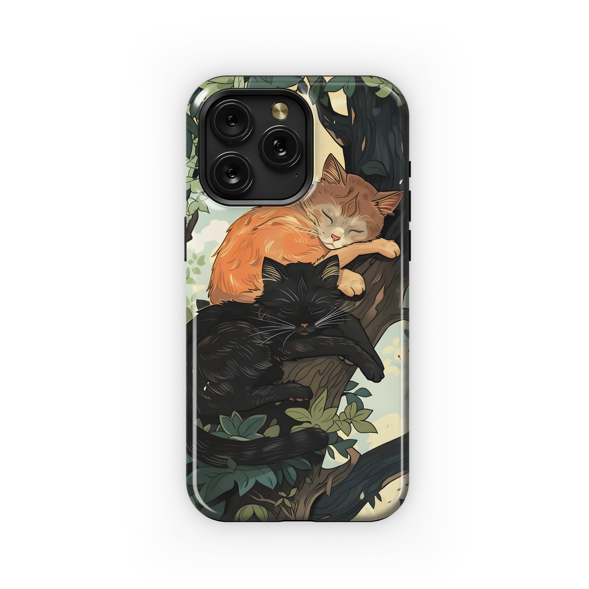 Sleepy Treetop Cats
 Phone Case iPhone Samsung Cover Pixel 4009 - Image 1