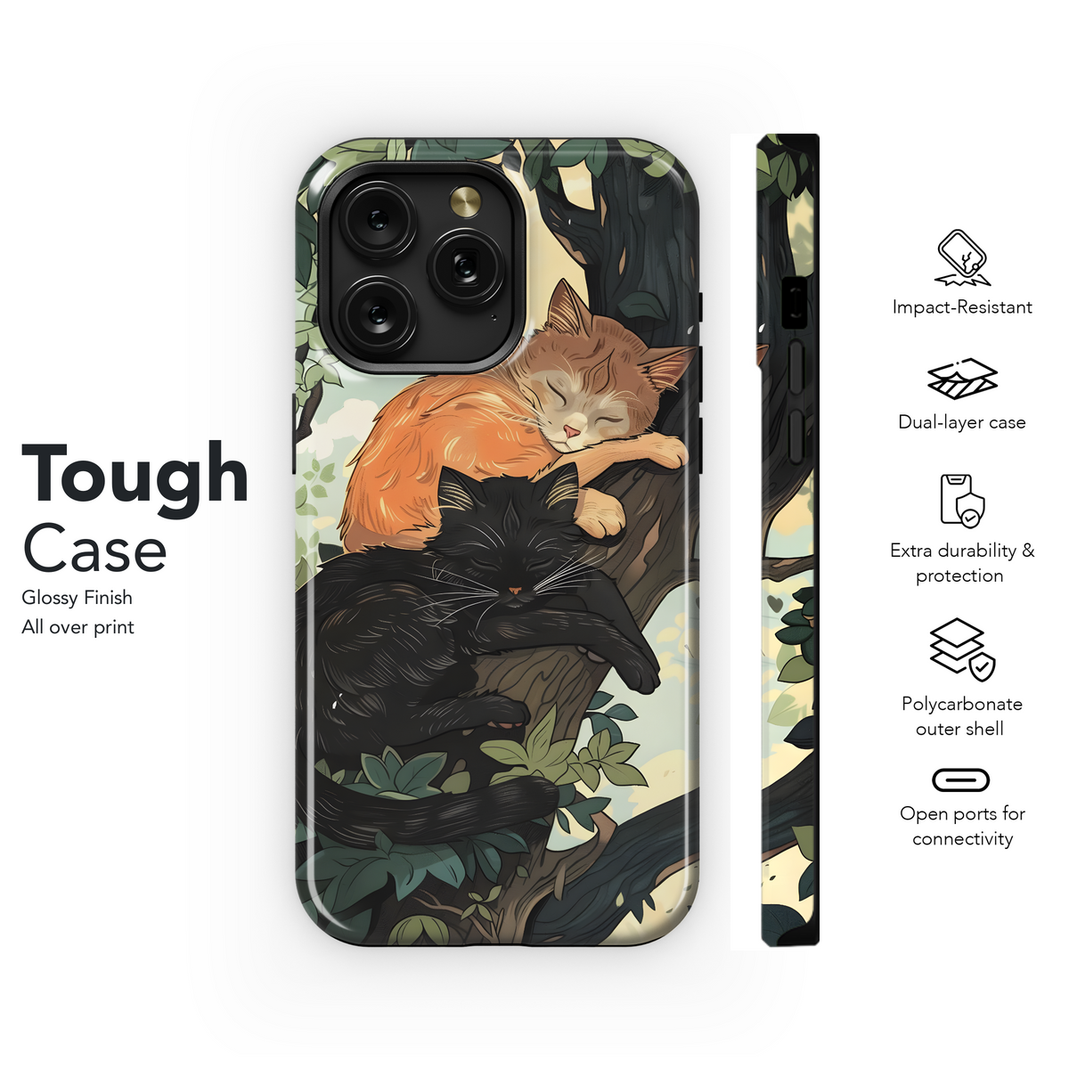 Sleepy Treetop Cats
 Phone Case iPhone Samsung Cover Pixel 4009 - Image 6