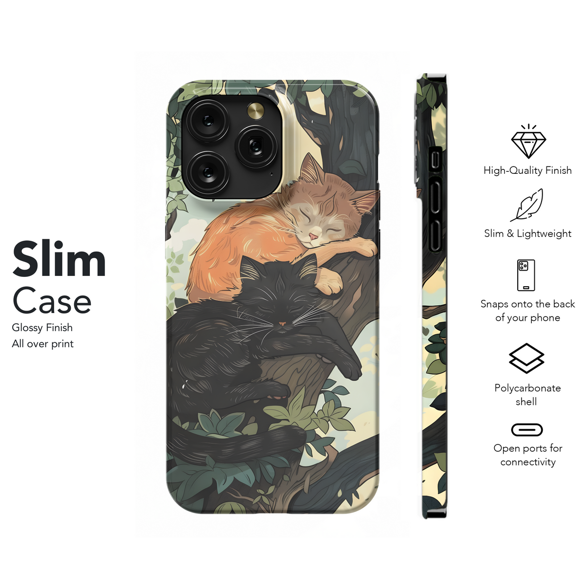 Sleepy Treetop Cats
 Phone Case iPhone Samsung Cover Pixel 4009 - Image 7