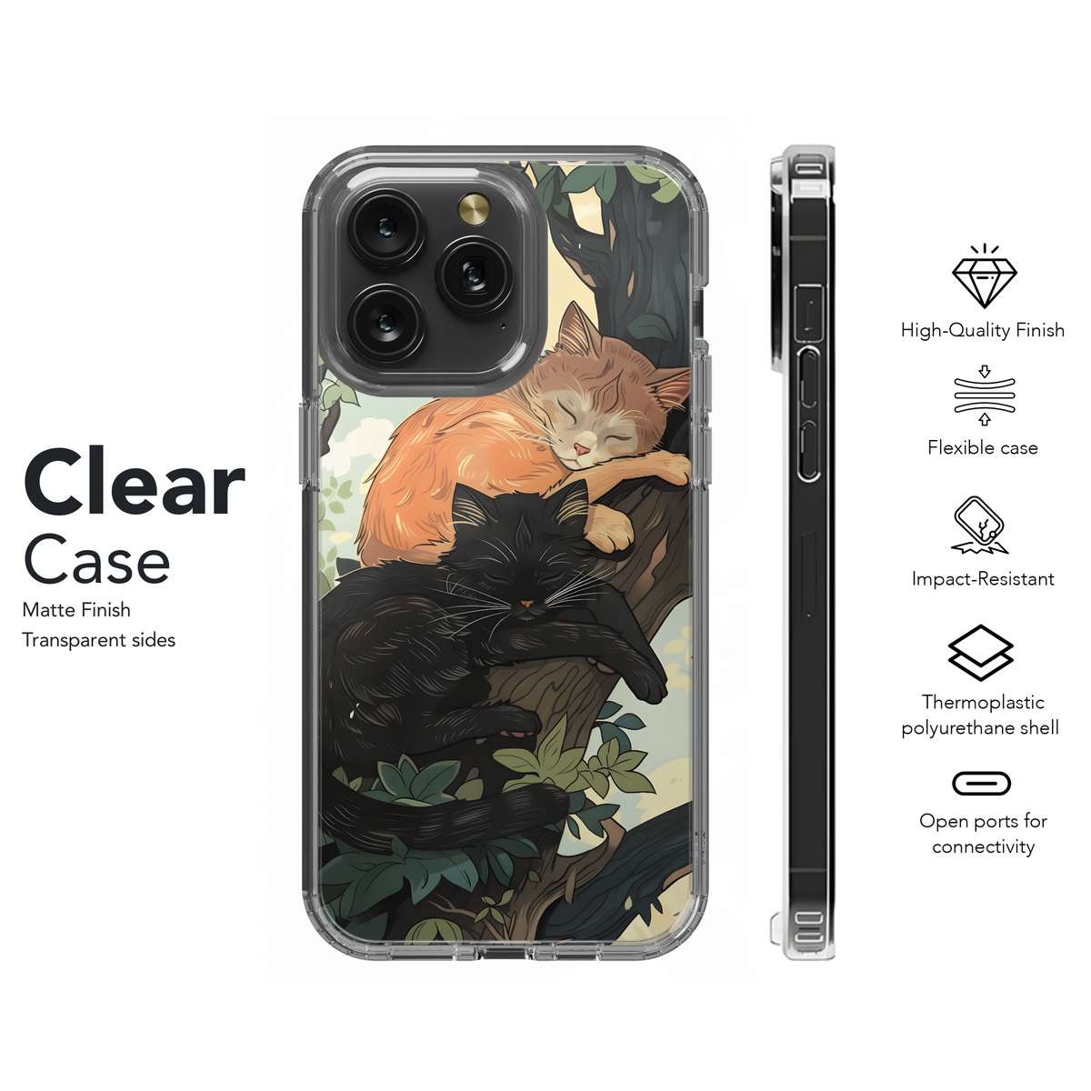 Sleepy Treetop Cats
 Phone Case iPhone Samsung Cover Pixel 4009 - Image 8