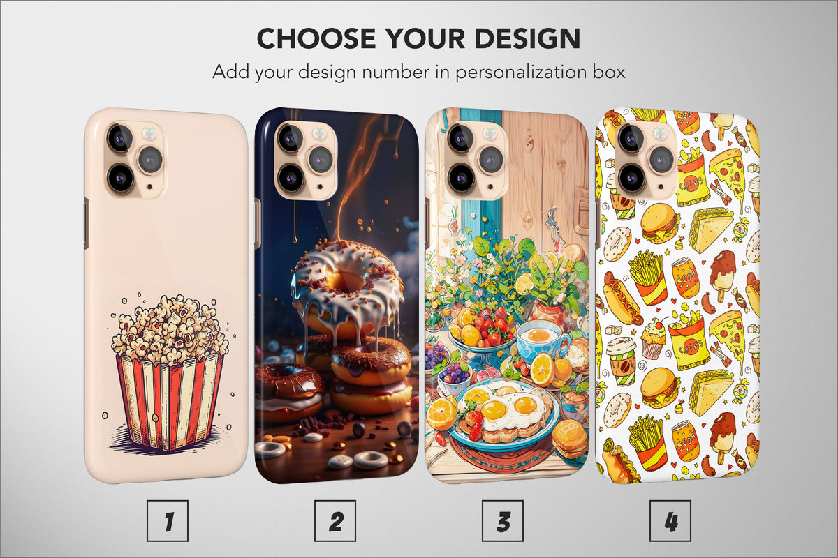 Snack Phone Case Popcorn Burger Fast Food Aesthetic Cover - Image 1