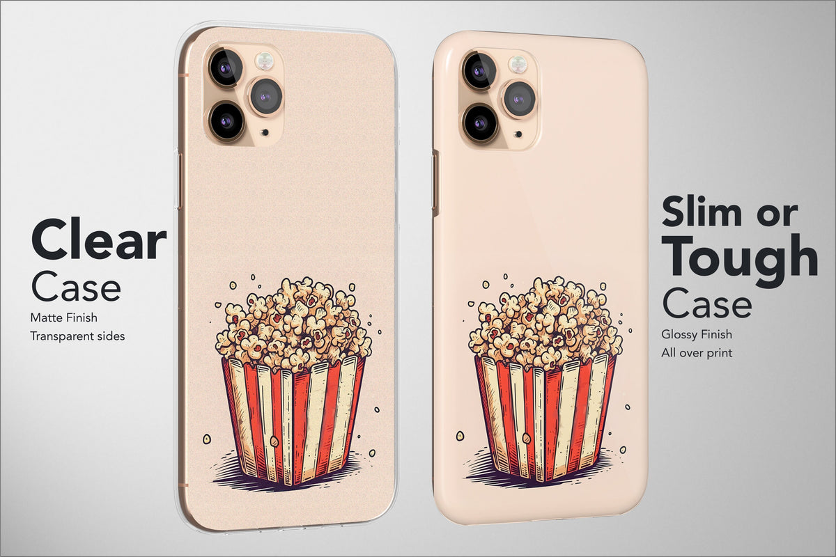 Snack Phone Case Popcorn Burger Fast Food Aesthetic Cover - Image 2