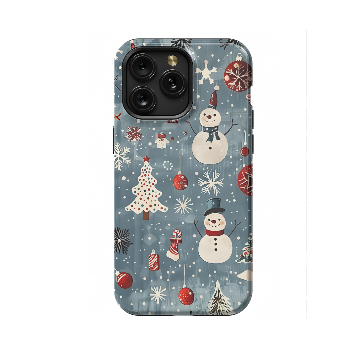 Snowman Cute Winter Snow Christmas Phone Case iPhone Samsung Cover Pixel 1074 - Image 1