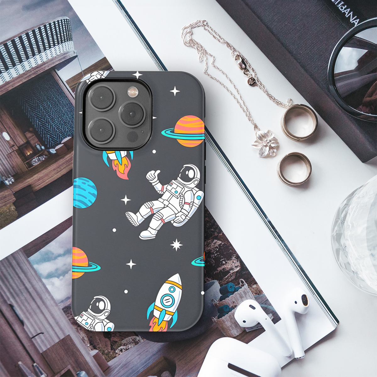 Space Cartoon Phone Case iPhone Samsung Cover Pixel 2612 - Image 3