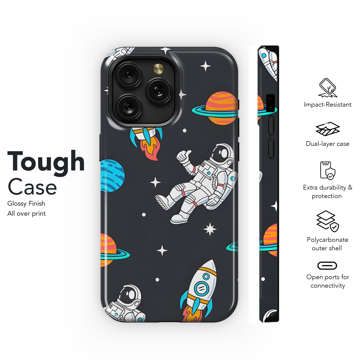 Space Cartoon Phone Case iPhone Samsung Cover Pixel 2612 - Image 6