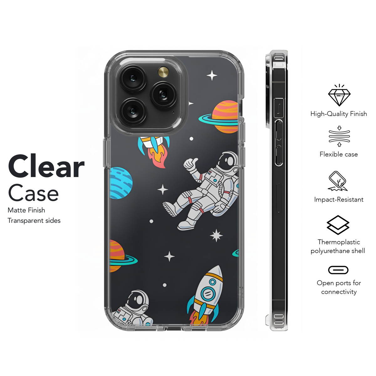 Space Cartoon Phone Case iPhone Samsung Cover Pixel 2612 - Image 8