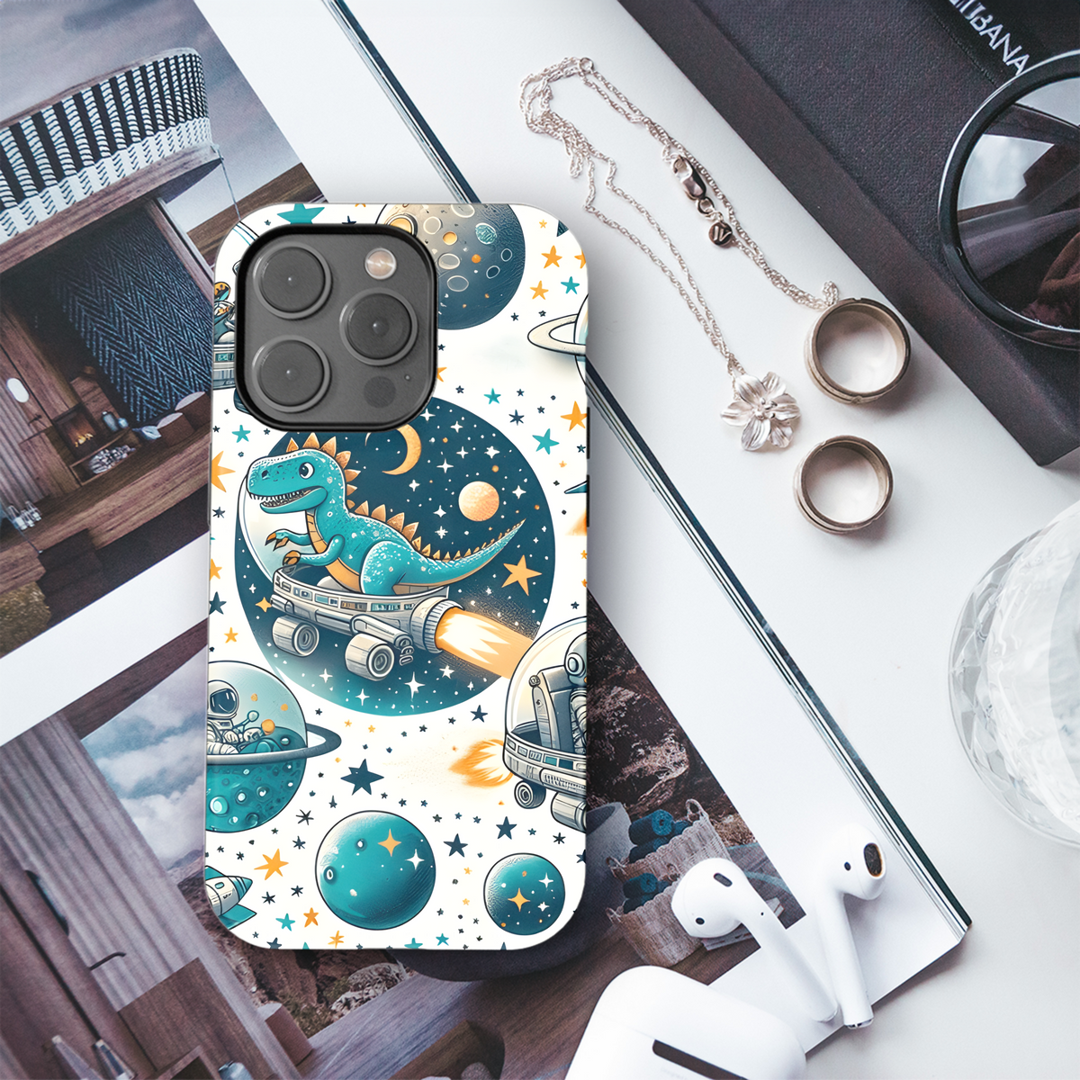 Space Dino Adventure Phone Case iPhone Samsung Cover Pixel 2886 - Image 3