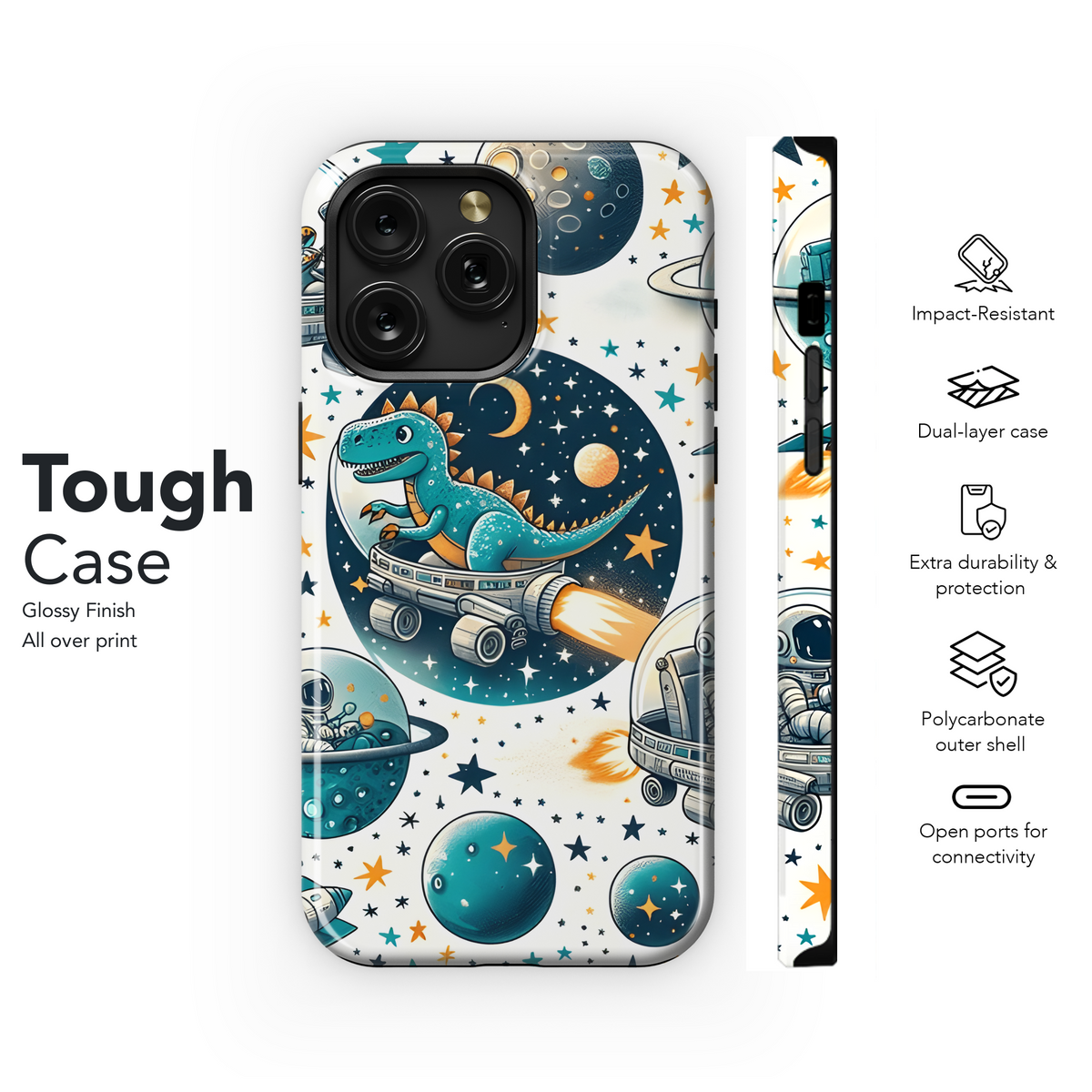 Space Dino Adventure Phone Case iPhone Samsung Cover Pixel 2886 - Image 6