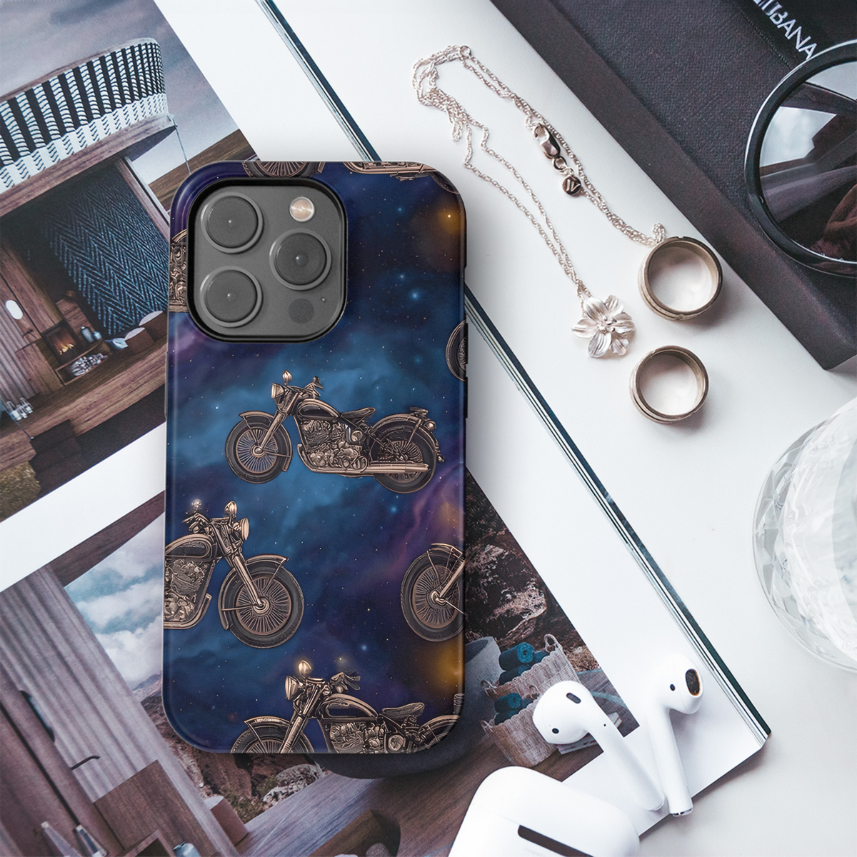 Space Motorcycles Phone Case iPhone Samsung Cover Pixel 3462 - Image 3