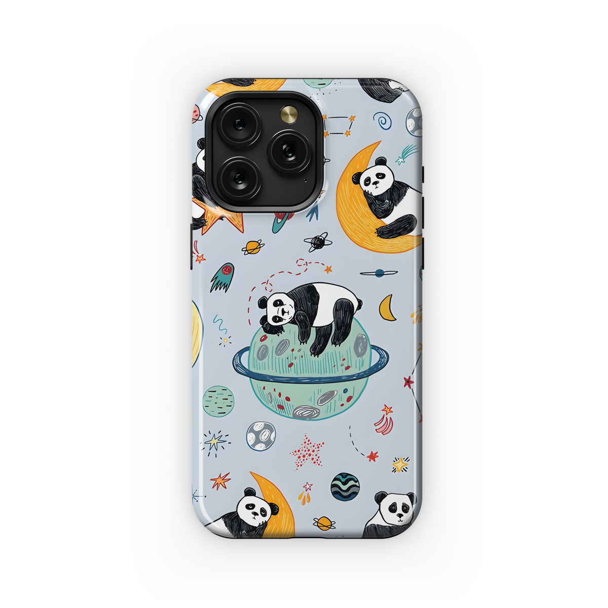 Space Sleeping Panda Phone Case iPhone Samsung Cover Pixel 2850 - Image 1