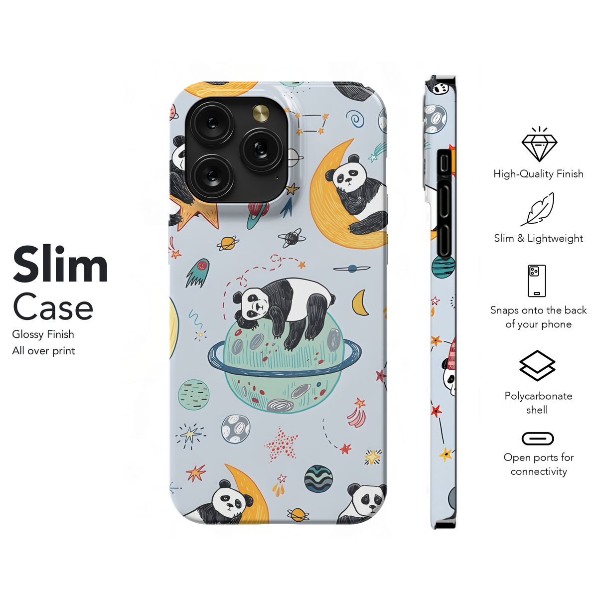 Space Sleeping Panda Phone Case iPhone Samsung Cover Pixel 2850 - Image 7