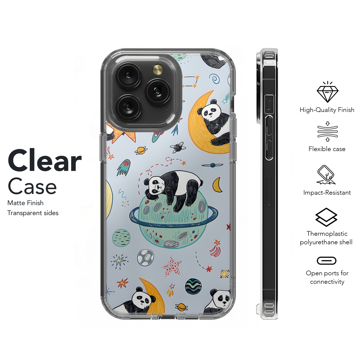 Space Sleeping Panda Phone Case iPhone Samsung Cover Pixel 2850 - Image 8