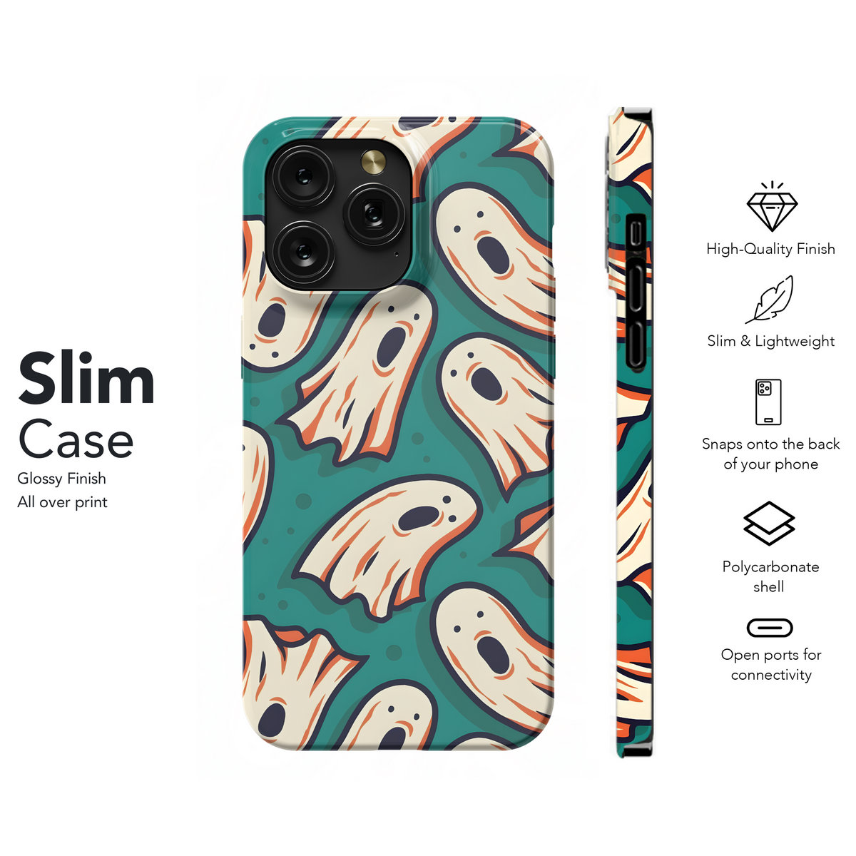 Spooky Boo Halloween Ghosts
 Phone Case iPhone Samsung Cover Pixel 4282 - Image 7