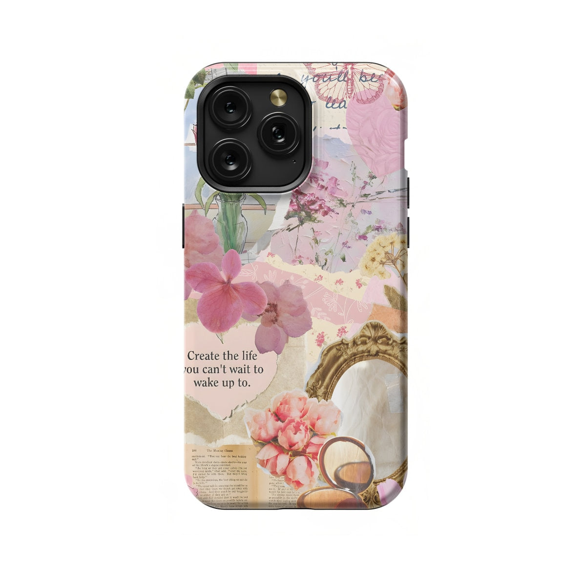 Spring Collage Phone Case - Light Pink - iPhone Samsung and Pixel - Aesthetic Design - Image 1