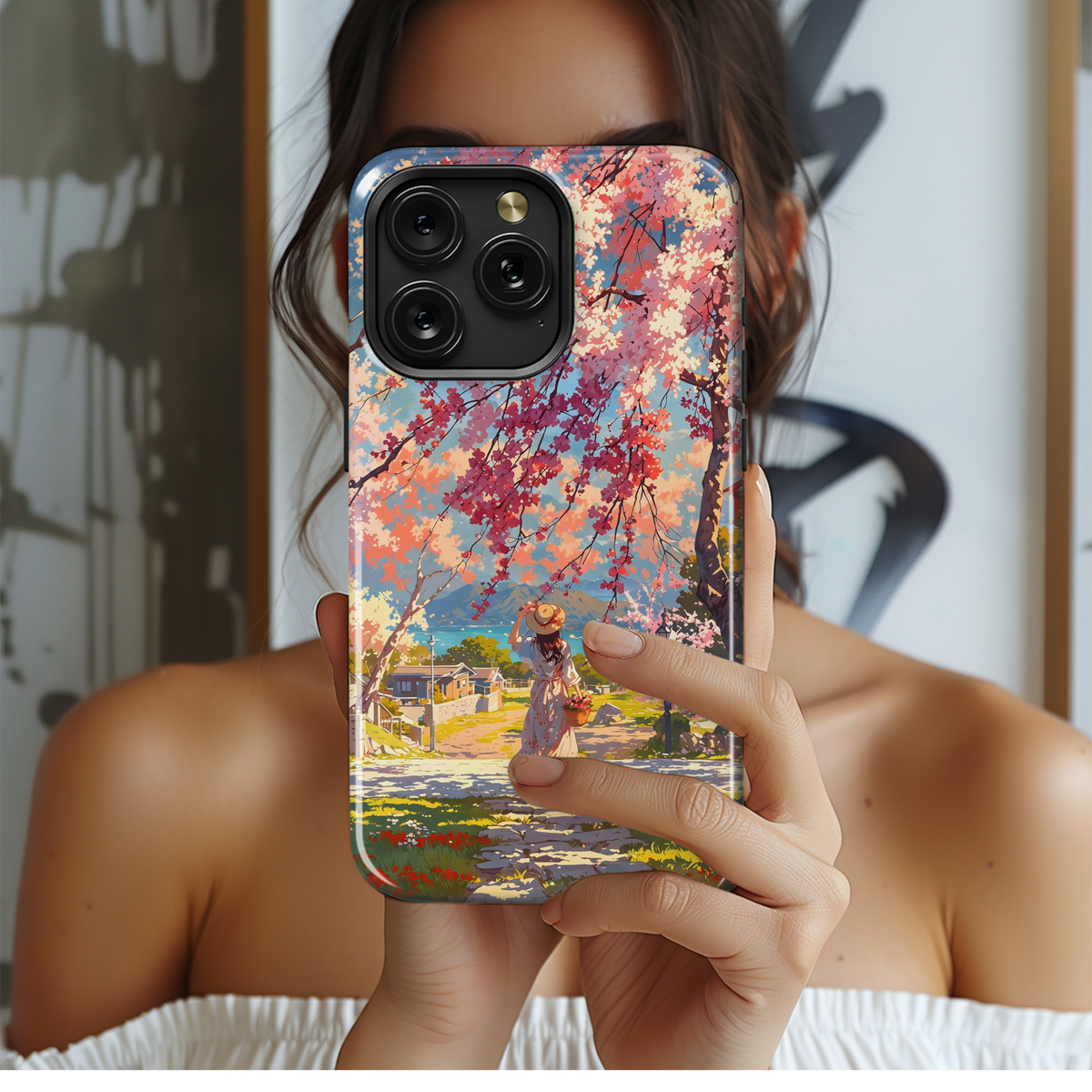 Springtime Blossom Walk
 Phone Case iPhone Samsung Cover Pixel 4073 - Image 2