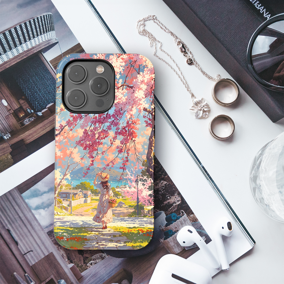 Springtime Blossom Walk
 Phone Case iPhone Samsung Cover Pixel 4073 - Image 3