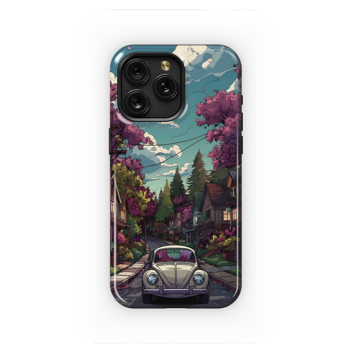 Springtime VW Drive Phone Case iPhone Samsung Cover Pixel 4091 - Image 1