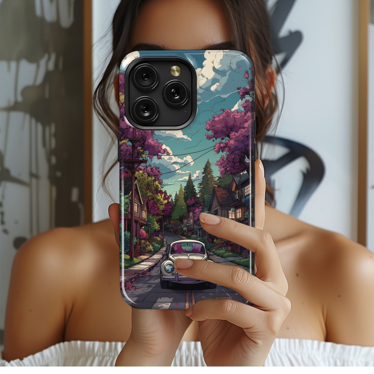 Springtime VW Drive Phone Case iPhone Samsung Cover Pixel 4091 - Image 2