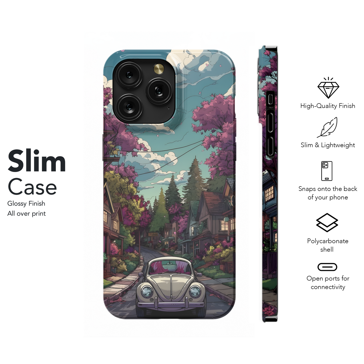 Springtime VW Drive Phone Case iPhone Samsung Cover Pixel 4091 - Image 7