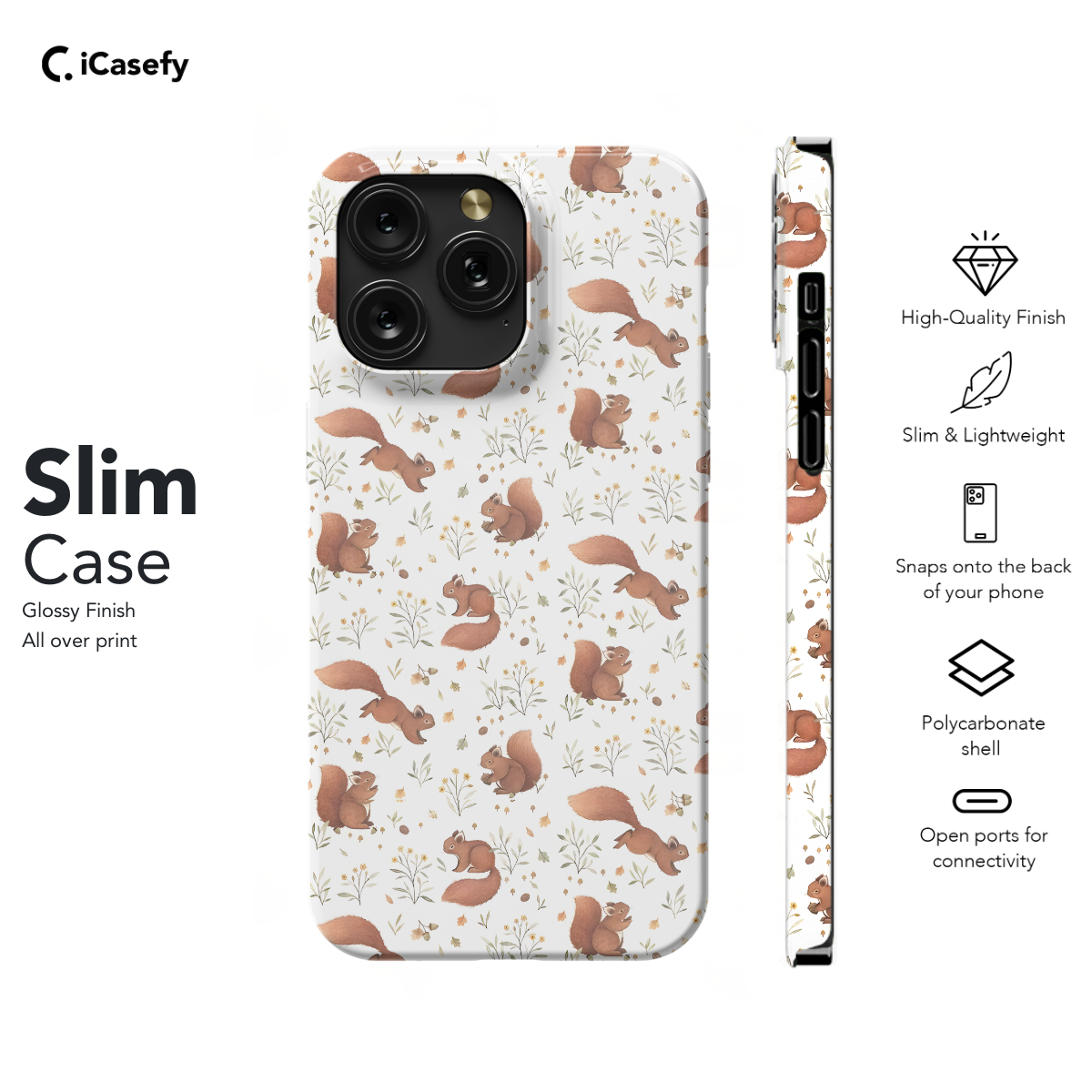 Squirrels pattern Phone Case iPhone Samsung Pixel & More 520 - Image 6