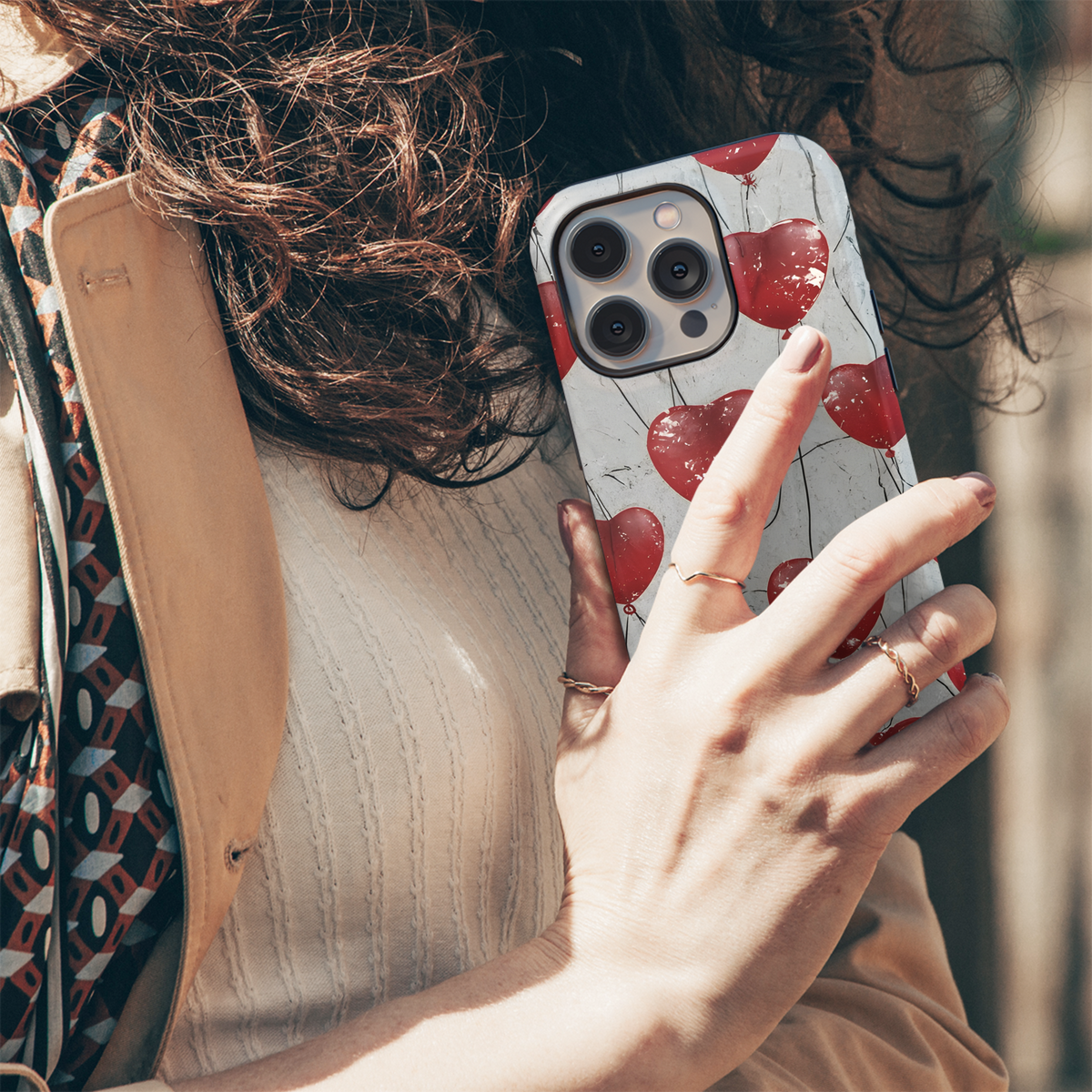 St. Valentine's Day Red Heart Balloons Phone Case iPhone Samsung Cover Pixel 3116 - Image 5