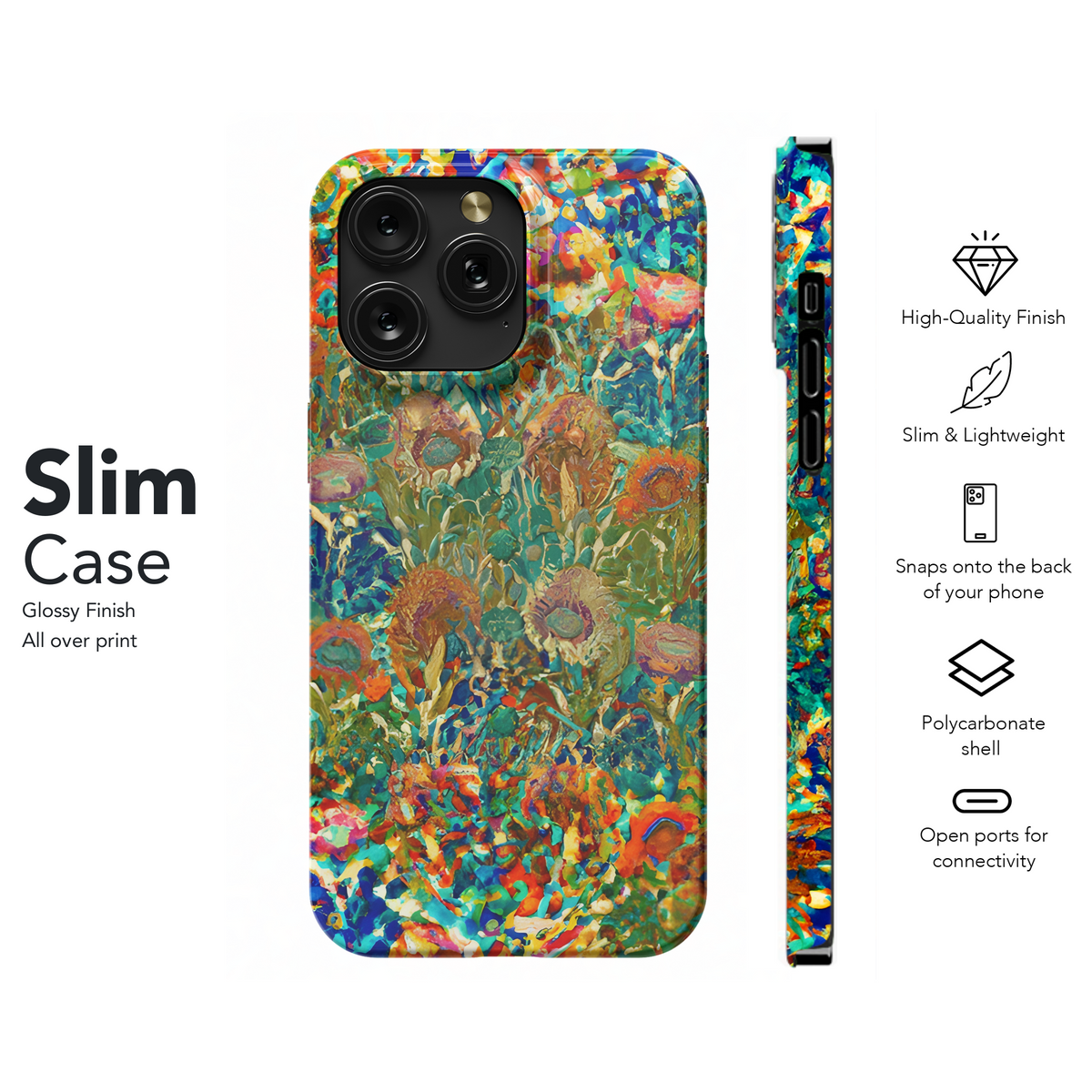 Stained Glass Abstract Tropical Leaves Phone Case iPhone Samsung Cover Pixel 3335 - Image 7