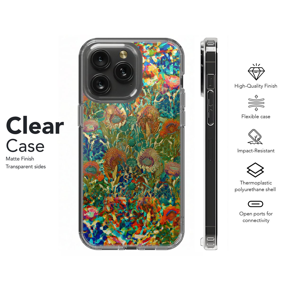 Stained Glass Abstract Tropical Leaves Phone Case iPhone Samsung Cover Pixel 3335 - Image 8