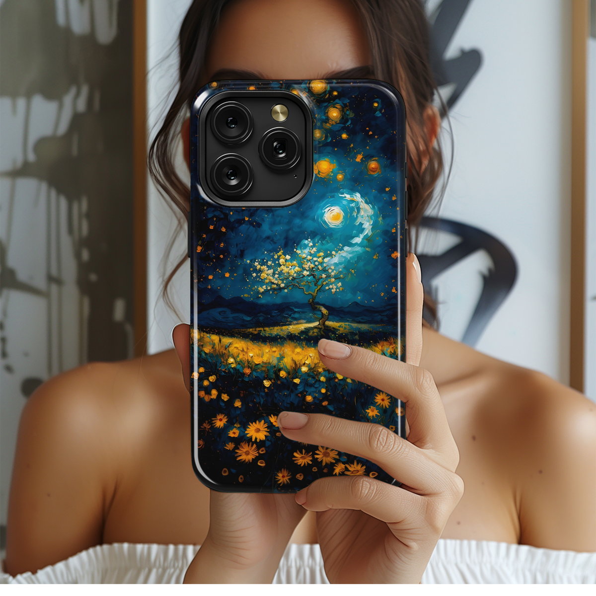 Starry Night Bloom
 Phone Case iPhone Samsung Cover Pixel 4251 - Image 2