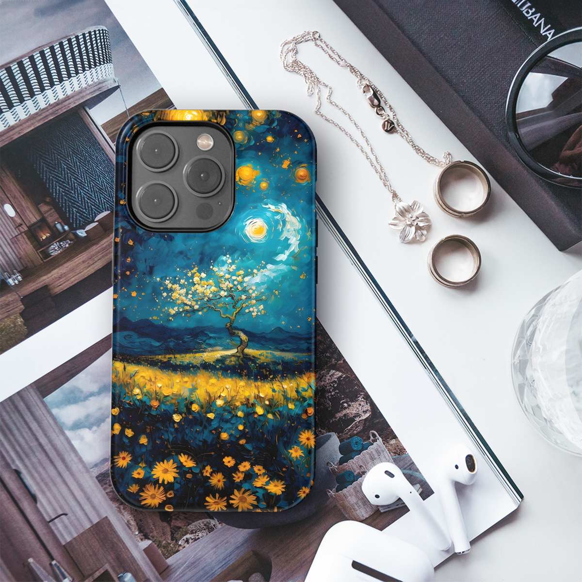 Starry Night Bloom
 Phone Case iPhone Samsung Cover Pixel 4251 - Image 3