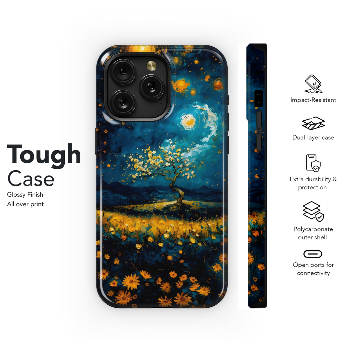 Starry Night Bloom
 Phone Case iPhone Samsung Cover Pixel 4251 - Image 6