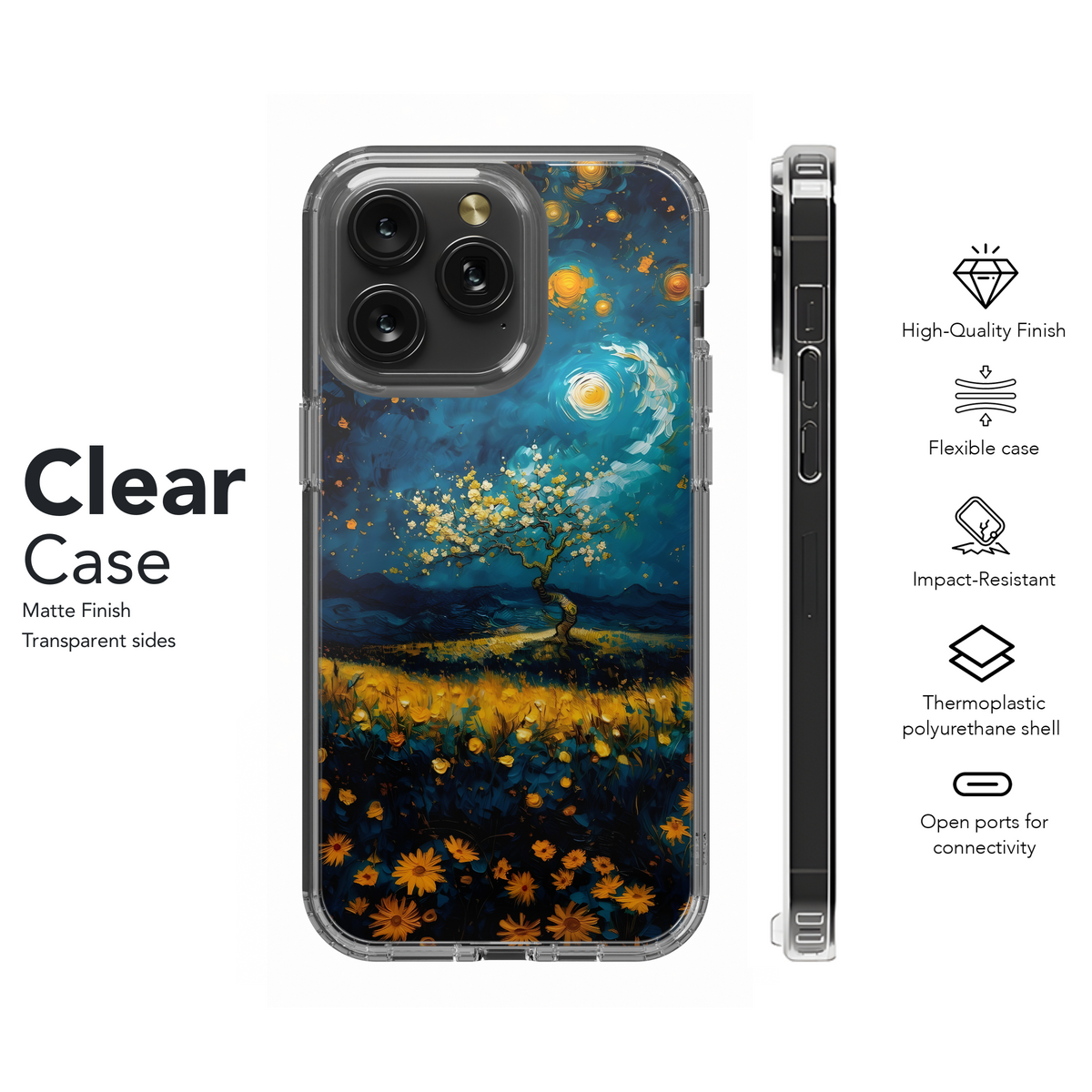 Starry Night Bloom
 Phone Case iPhone Samsung Cover Pixel 4251 - Image 8