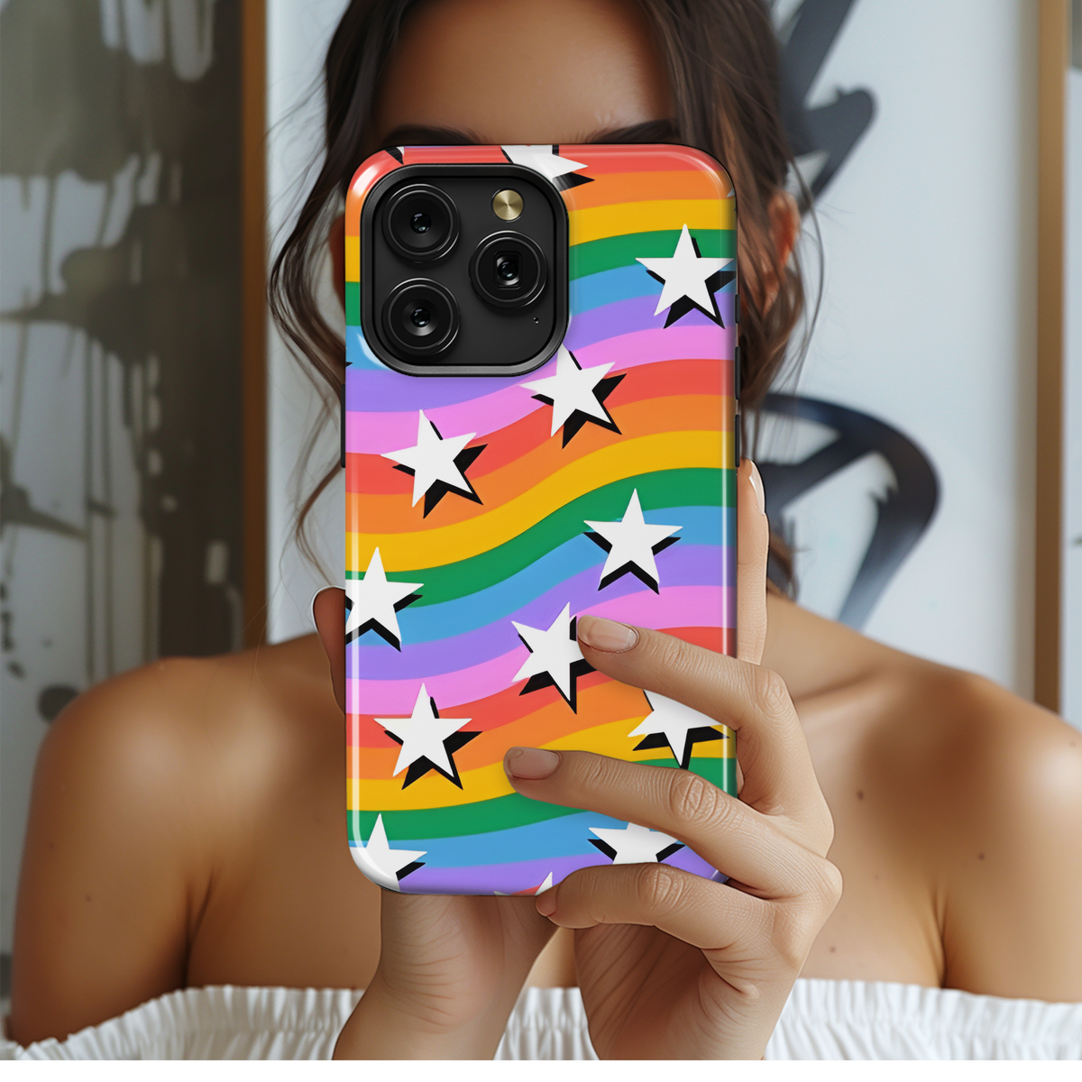 Starry Rainbow Phone Case iPhone Samsung Cover Pixel 3869 - Image 2