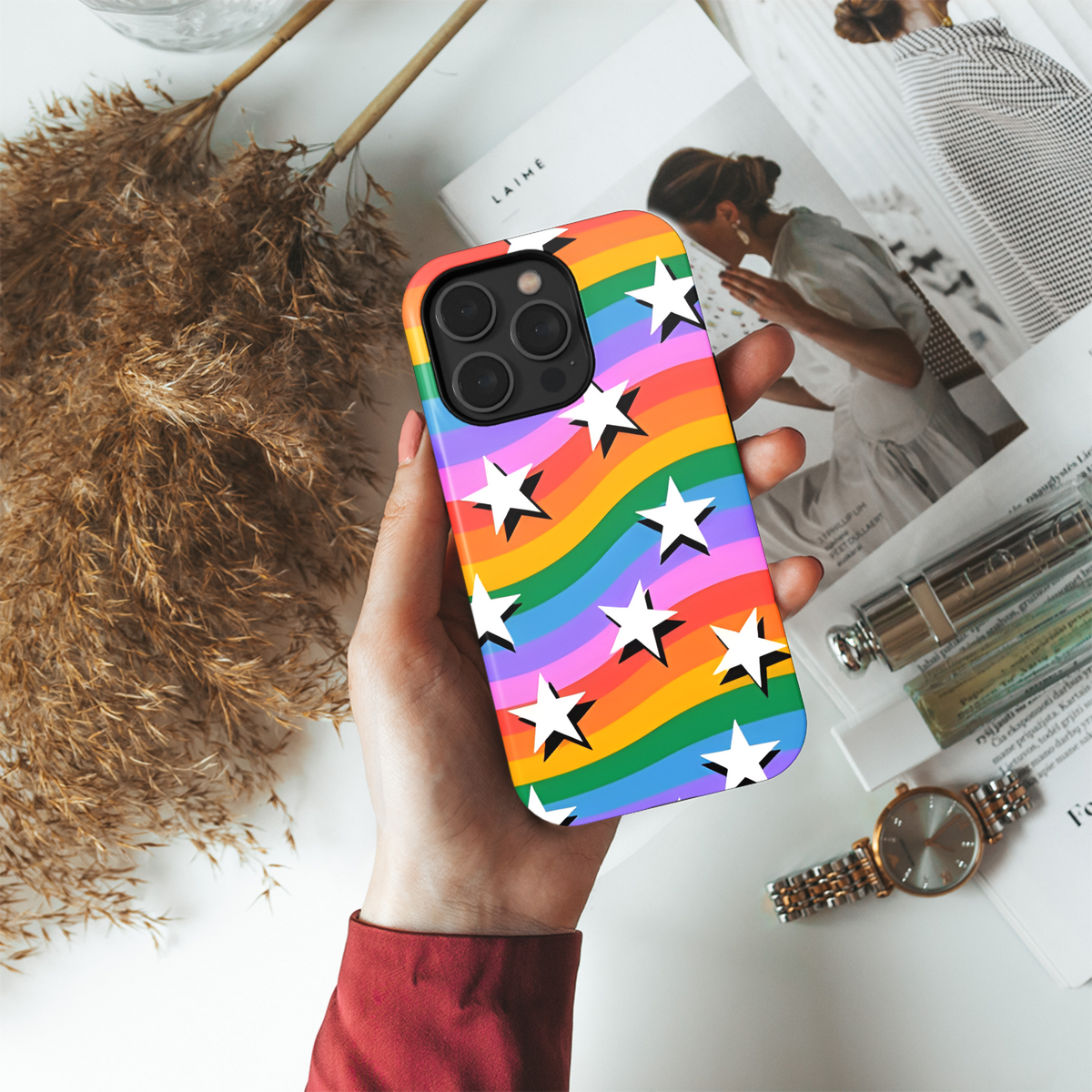 Starry Rainbow Phone Case iPhone Samsung Cover Pixel 3869 - Image 4