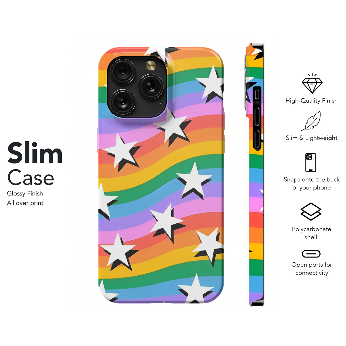 Starry Rainbow Phone Case iPhone Samsung Cover Pixel 3869 - Image 7