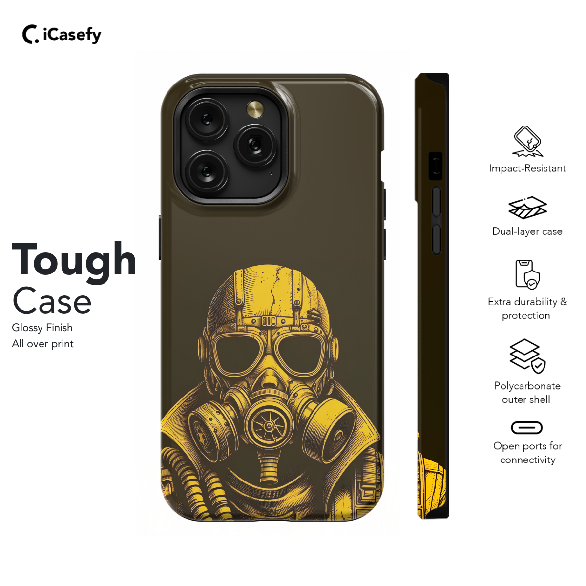 Steampunk Men in Mask Phone Case iPhone Samsung Cover Pixel 1620 - Image 5