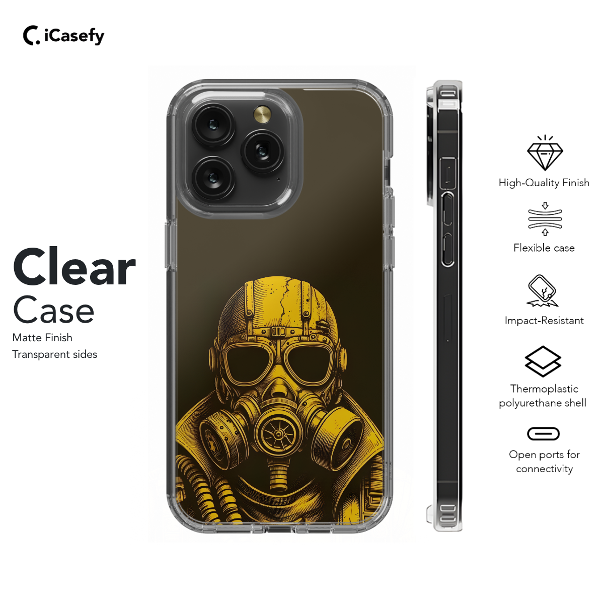 Steampunk Men in Mask Phone Case iPhone Samsung Cover Pixel 1620 - Image 7