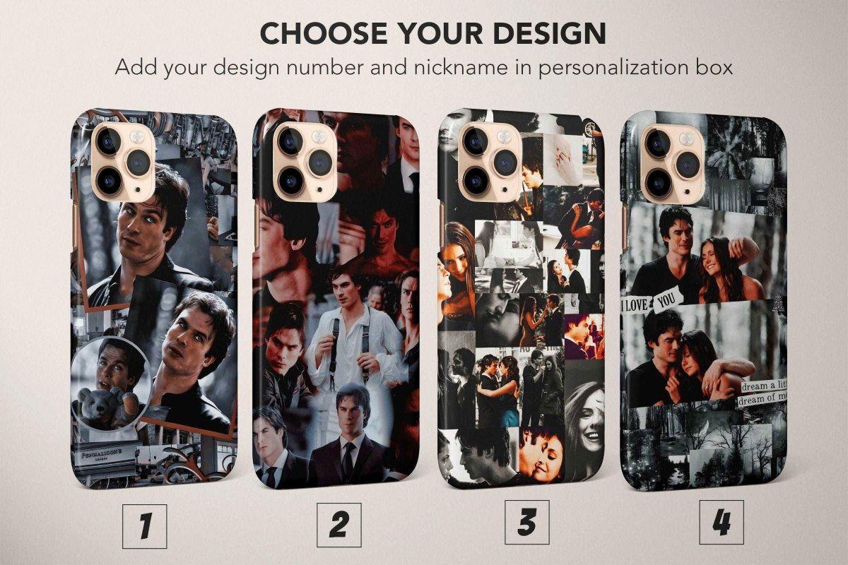 Stefan, Damon, Salvatore, and Elena Phone Case Cover - Image 1