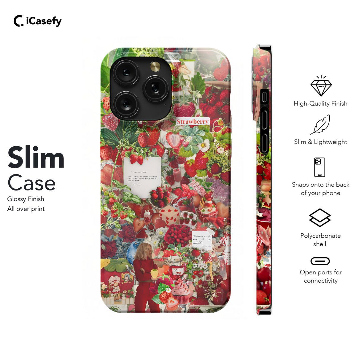 Strawberry Aesthetic Phone Case iPhone Samsung Pixel & More - Image 6