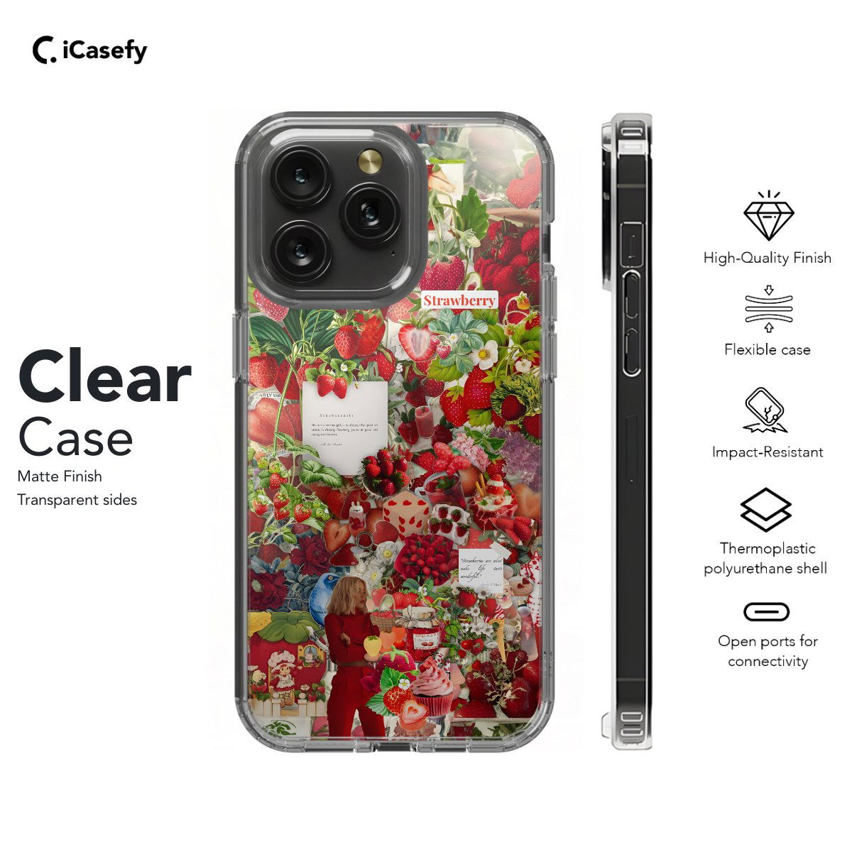 Strawberry Aesthetic Phone Case iPhone Samsung Pixel & More - Image 7