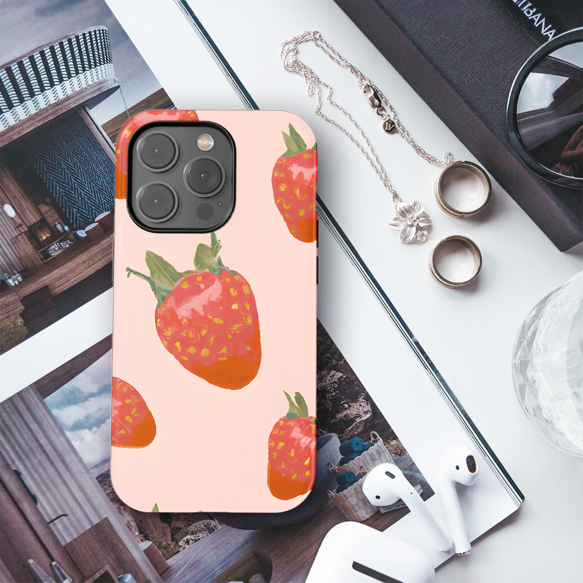 Strawberry Pastel Phone Case iPhone Samsung Cover Pixel 3580 - Image 3