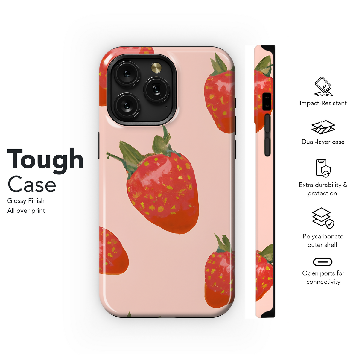 Strawberry Pastel Phone Case iPhone Samsung Cover Pixel 3580 - Image 6