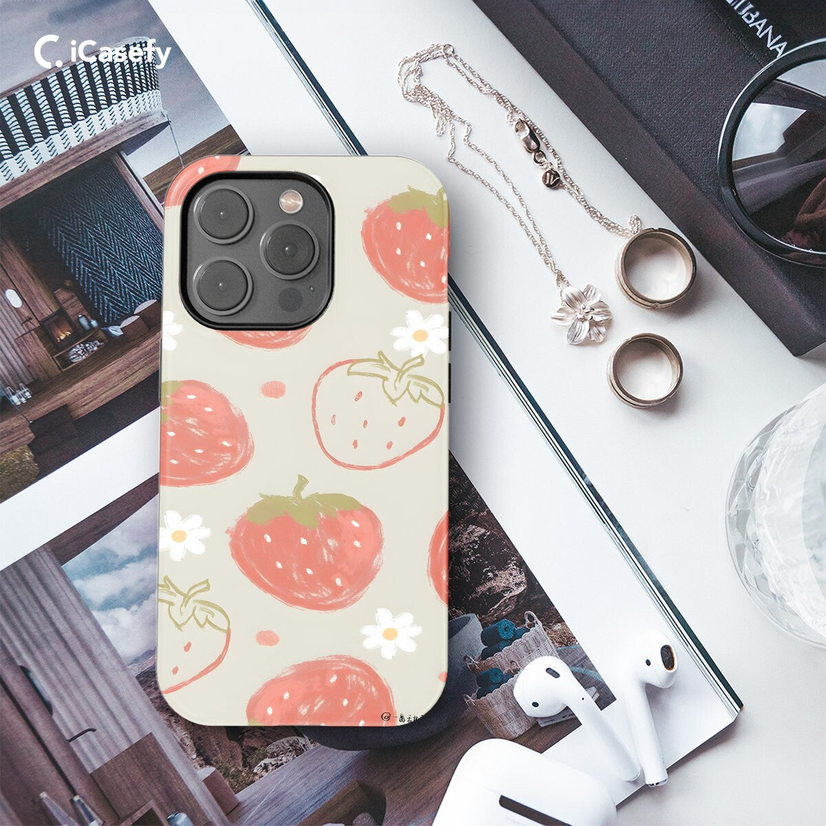 Strawberry Phone Case - iPhone Samsung Pixel - Cute and Vibrant Design - Image 3