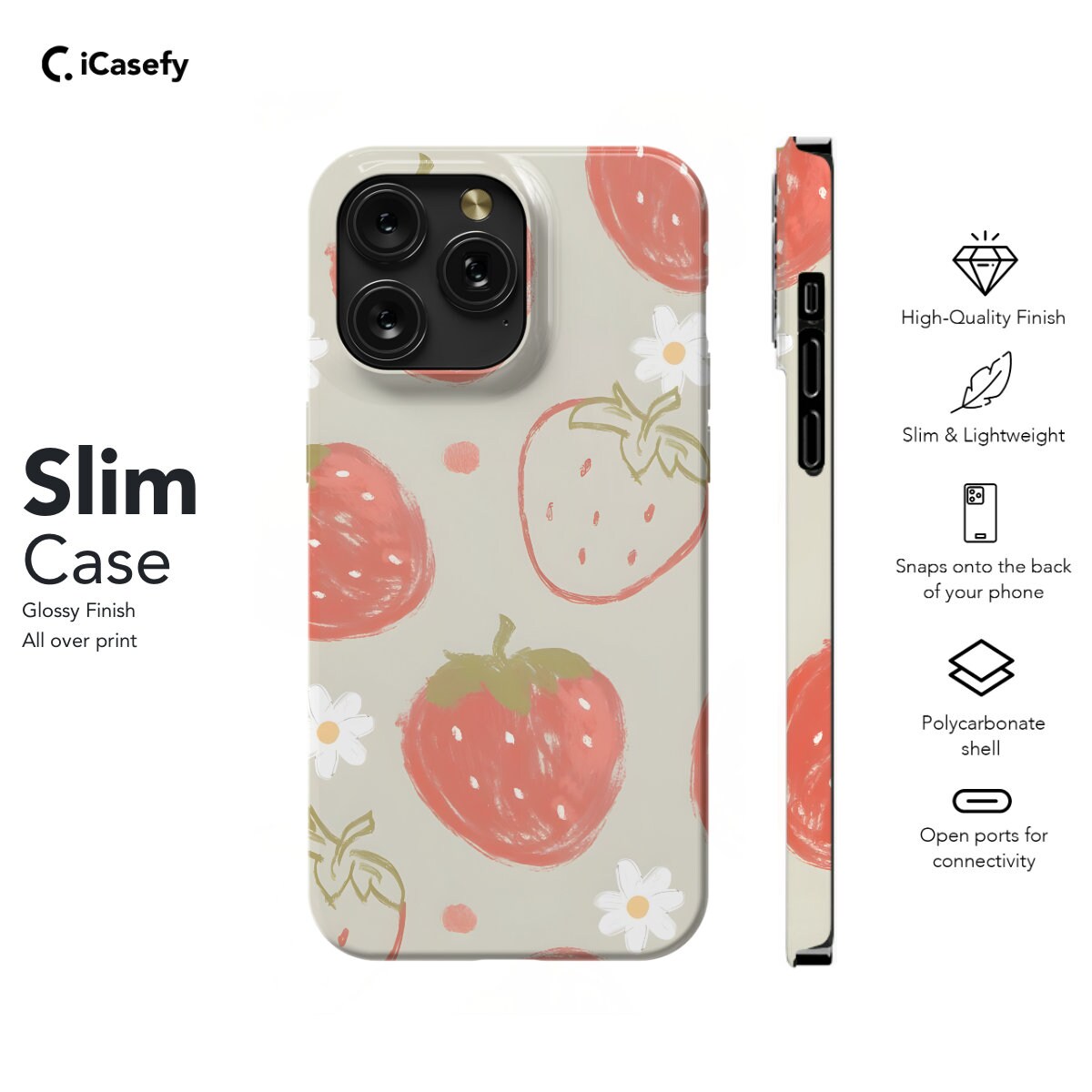 Strawberry Phone Case - iPhone Samsung Pixel - Cute and Vibrant Design - Image 6