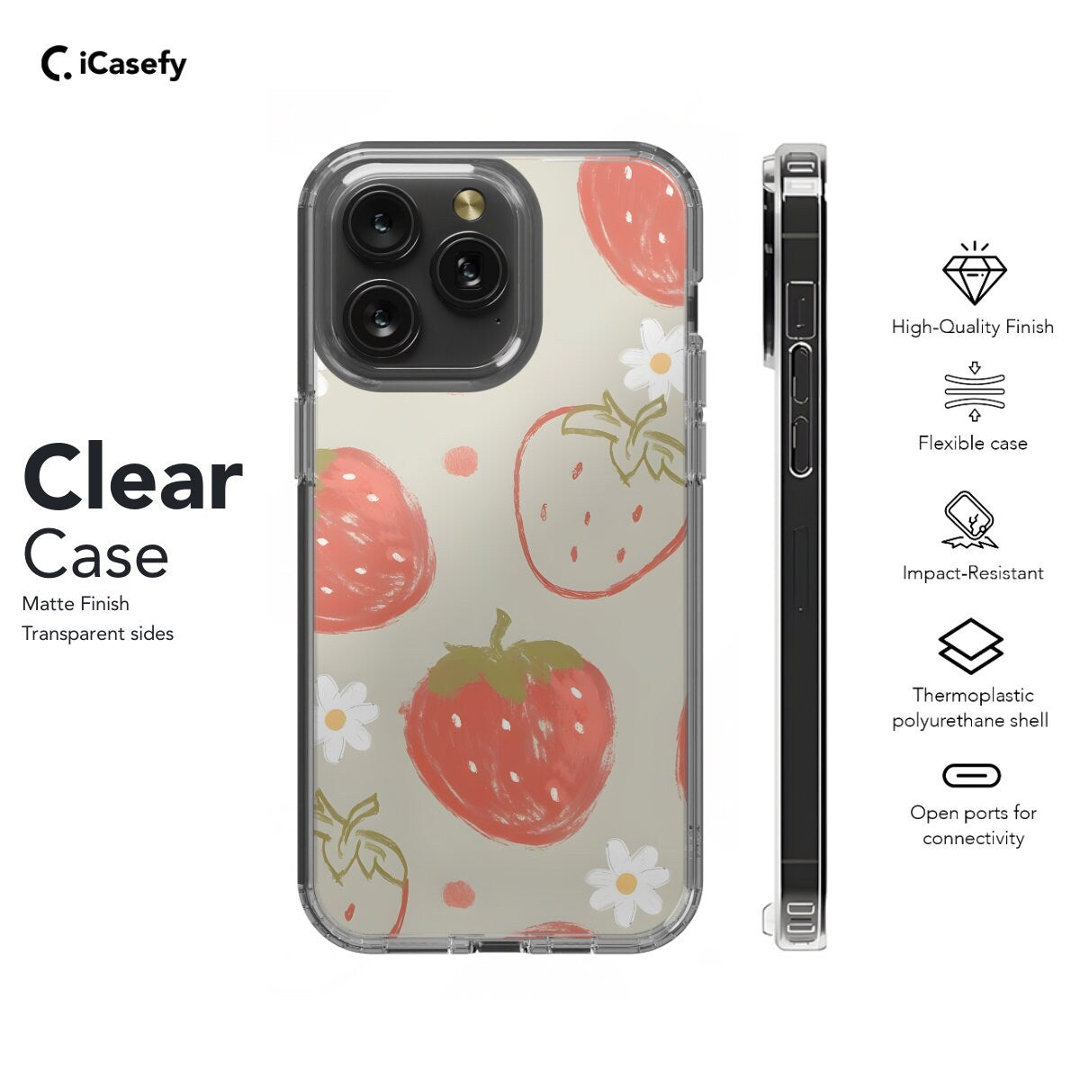 Strawberry Phone Case - iPhone Samsung Pixel - Cute and Vibrant Design - Image 7