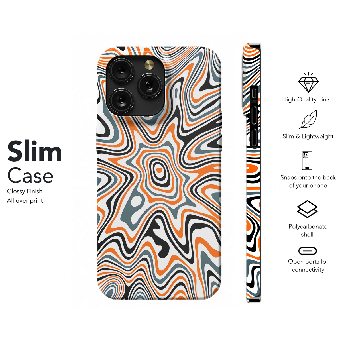 Striped Abstract Phone Case iPhone Samsung Cover Pixel 2619 - Image 7