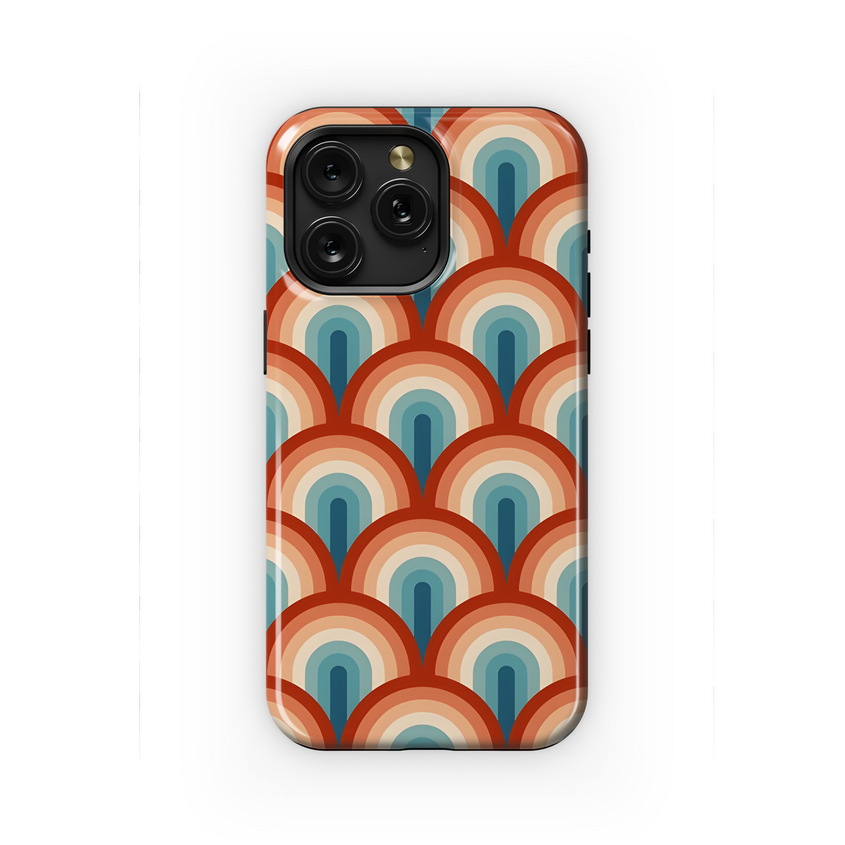 Striped Retro 70s Rainbow Phone Case iPhone Samsung Cover Pixel 2337 - Image 1