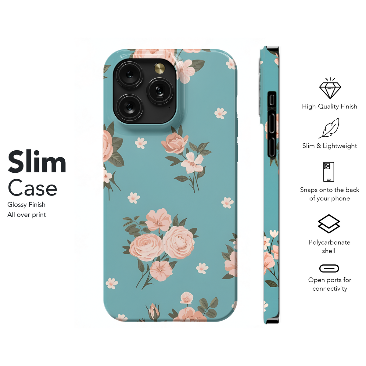 Summer Dress Vintage Roses Fabric Pattern Phone Case iPhone Samsung Cover Pixel 2350 - Image 7